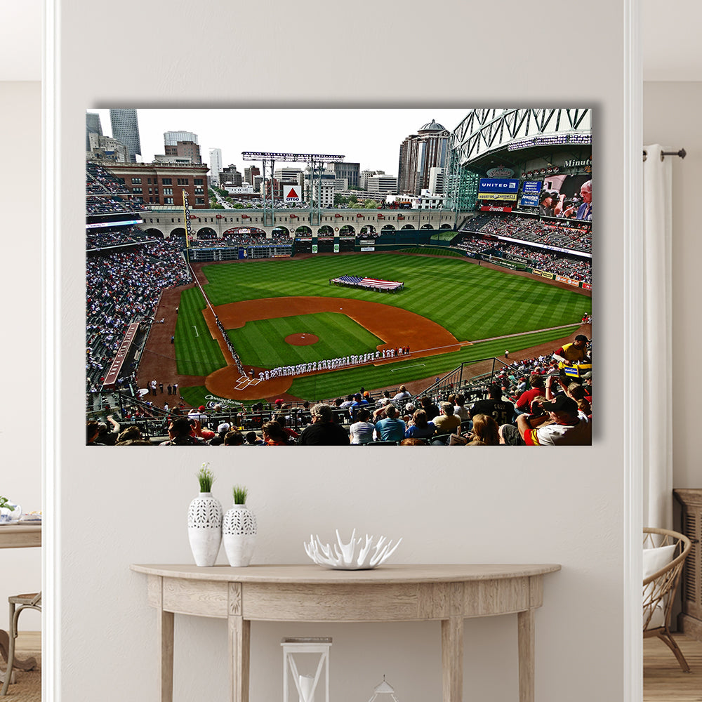 Minute Maid Park in Texas, Stadium Canvas, Sport Art, Gift for him, Man Cave Decor, Art Print, Canvas Print Wall Art