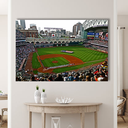 Minute Maid Park in Texas, Stadium Canvas, Sport Art, Gift for him, Man Cave Decor, Art Print, Canvas Print Wall Art