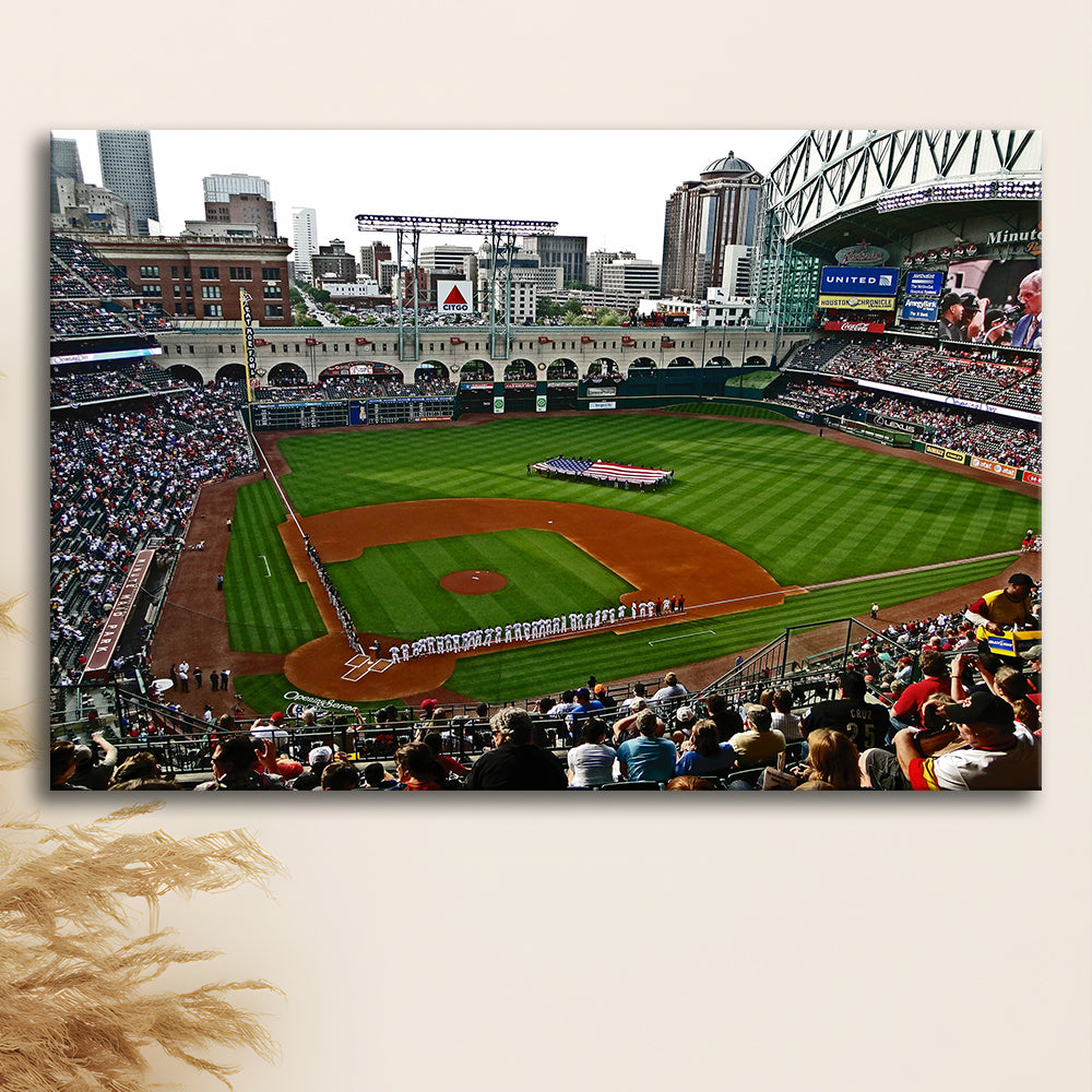Minute Maid Park in Texas, Stadium Canvas, Sport Art, Gift for him, Man Cave Decor, Art Print, Canvas Print Wall Art