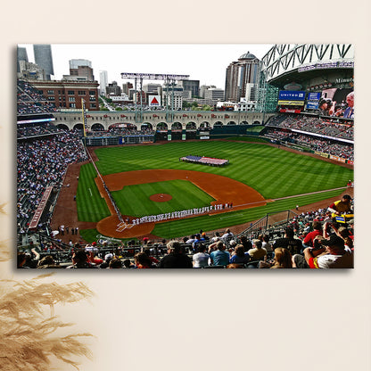 Minute Maid Park in Texas, Stadium Canvas, Sport Art, Gift for him, Man Cave Decor, Art Print, Canvas Print Wall Art
