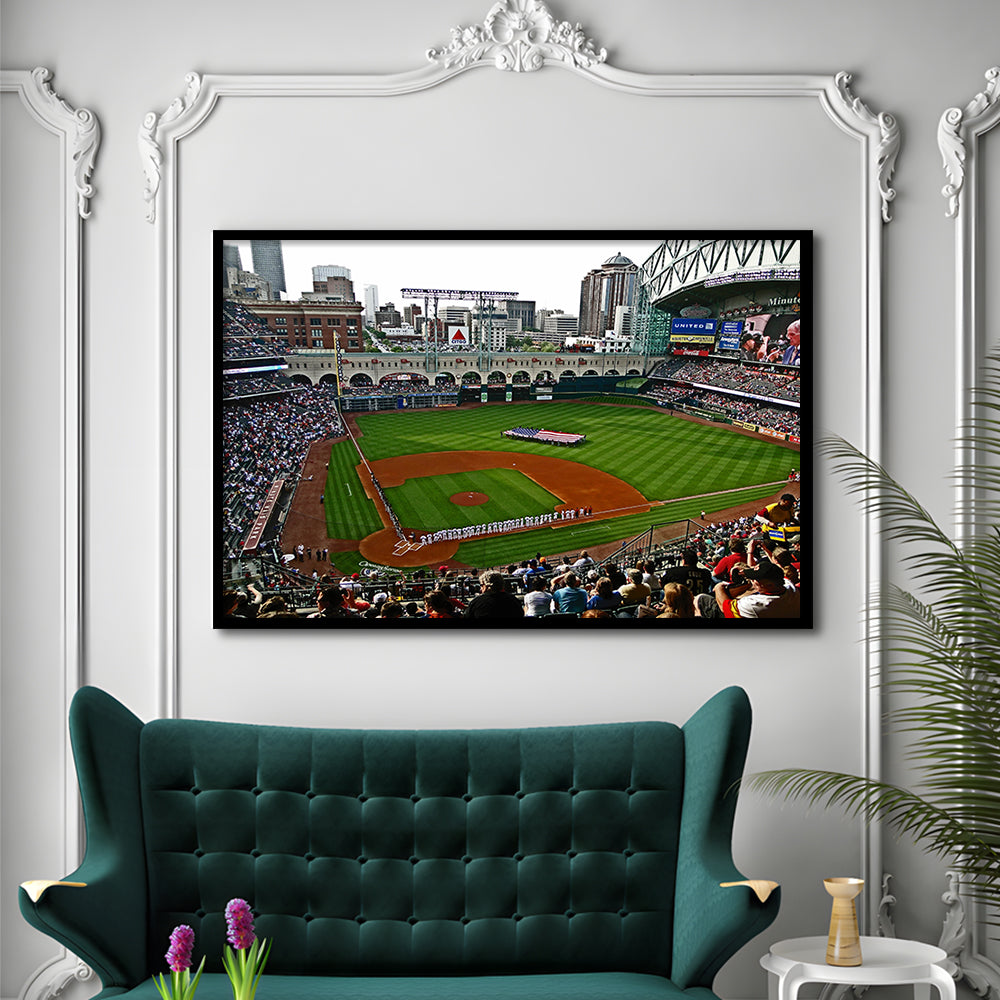Minute Maid Park in Texas, Stadium Canvas, Sport Art, Gift for him, Framed Art Print Wall Decor, Picture Framed