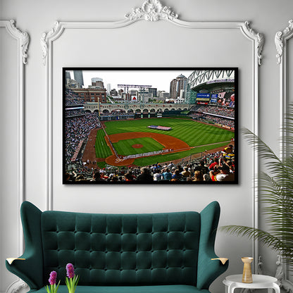 Minute Maid Park in Texas, Stadium Canvas, Sport Art, Gift for him, Framed Art Print Wall Decor, Picture Framed