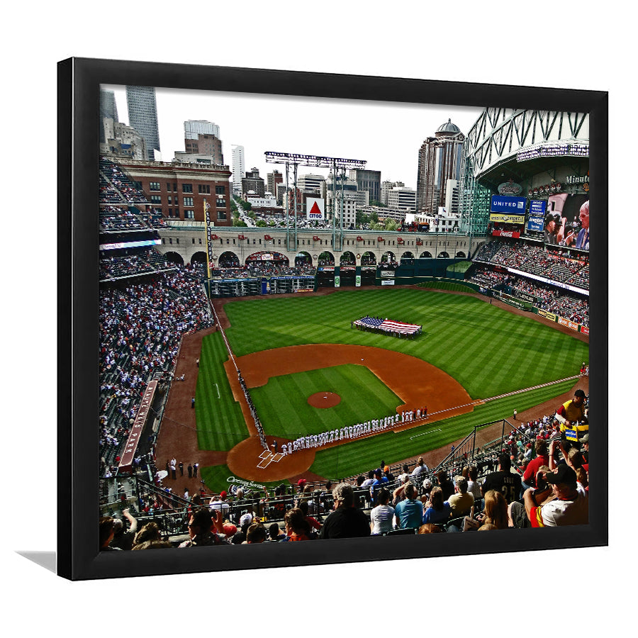 Minute Maid Park in Texas, Stadium Canvas, Sport Art, Gift for him, Framed Art Print Wall Decor, Picture Framed