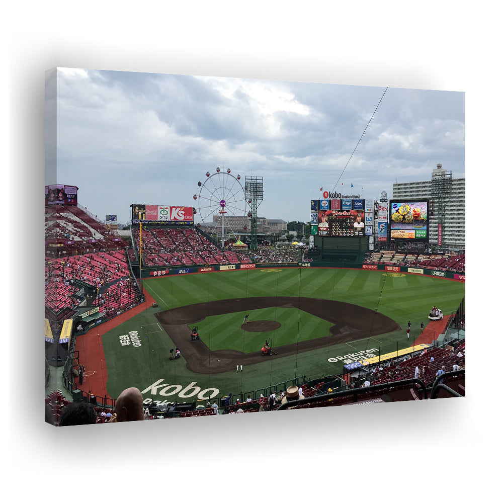 Miyagi Baseball Stadium, Stadium Canvas, Sport Art, Gift for him, Man Cave Decor, Art Print, Canvas Print Wall Art