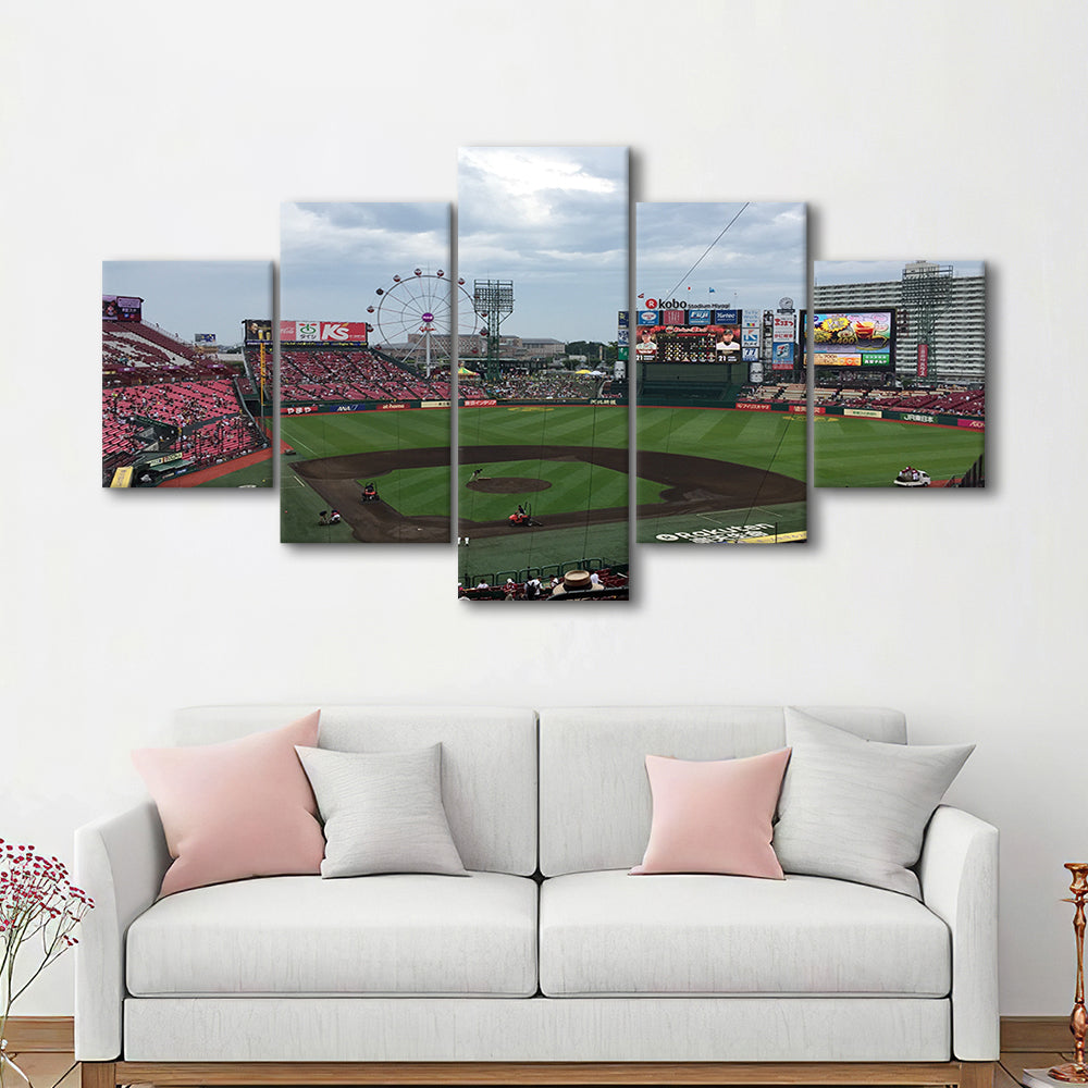 Miyagi Baseball Stadium, Stadium Canvas, Sport Art, Gift for him, 5 Panel, Large Canvas, Canvas Print Wall Art