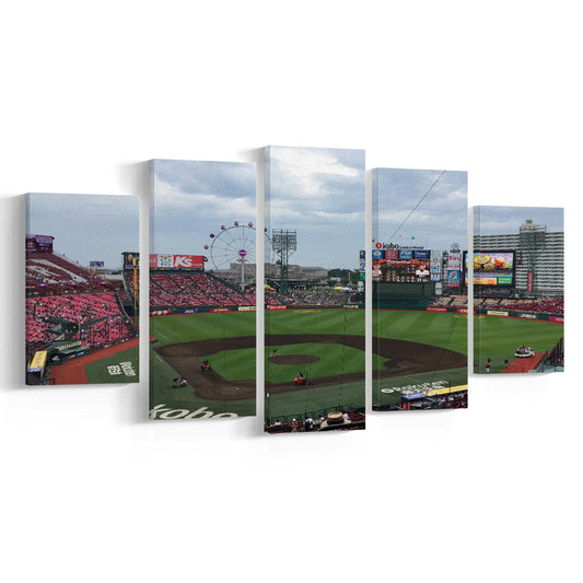 Miyagi Baseball Stadium, Stadium Canvas, Sport Art, Gift for him, 5 Panel, Large Canvas, Canvas Print Wall Art