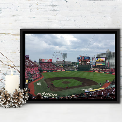 Miyagi Baseball Stadium, Stadium Canvas, Sport Art, Framed Canvas Print Wall Art, Floating Frame