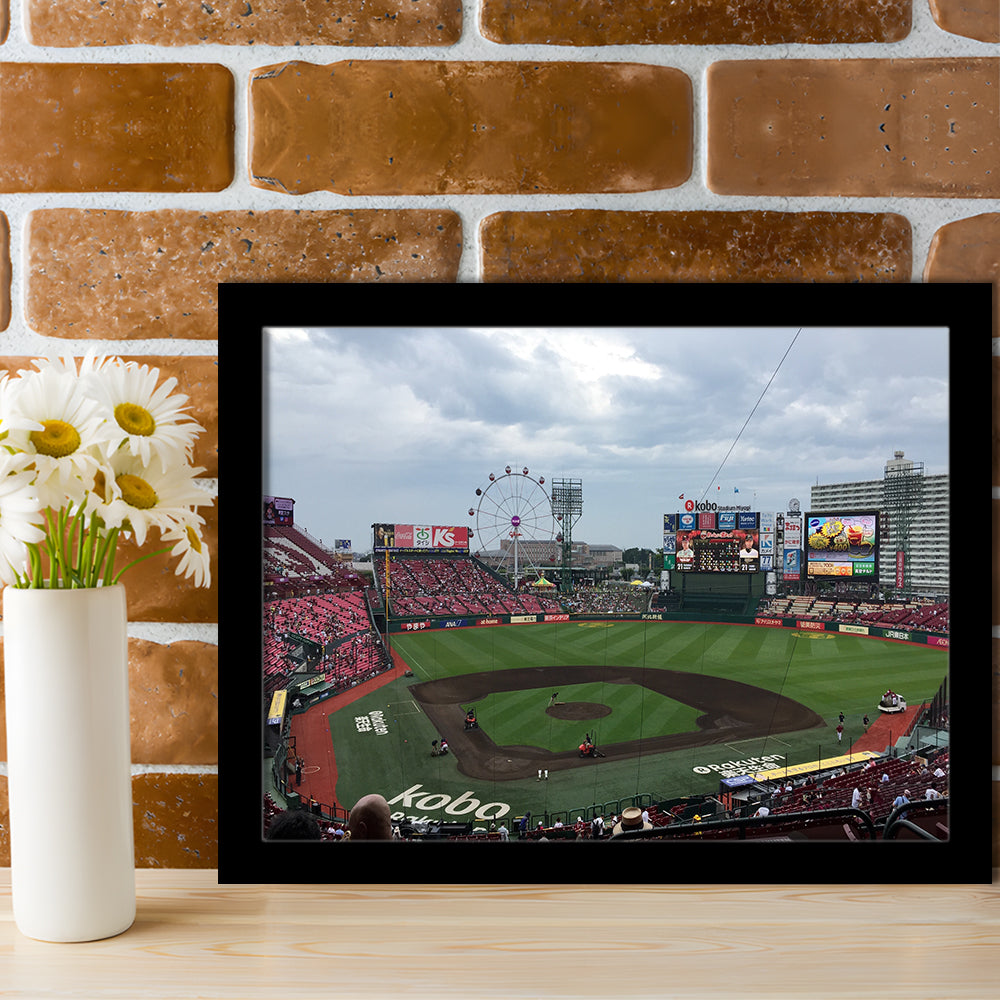 Miyagi Baseball Stadium, Stadium Canvas, Sport Art, Gift for him, Framed Art Print Wall Decor, Picture Framed