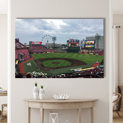 Miyagi Baseball Stadium, Stadium Canvas, Sport Art, Gift for him, Man Cave Decor, Art Print, Canvas Print Wall Art