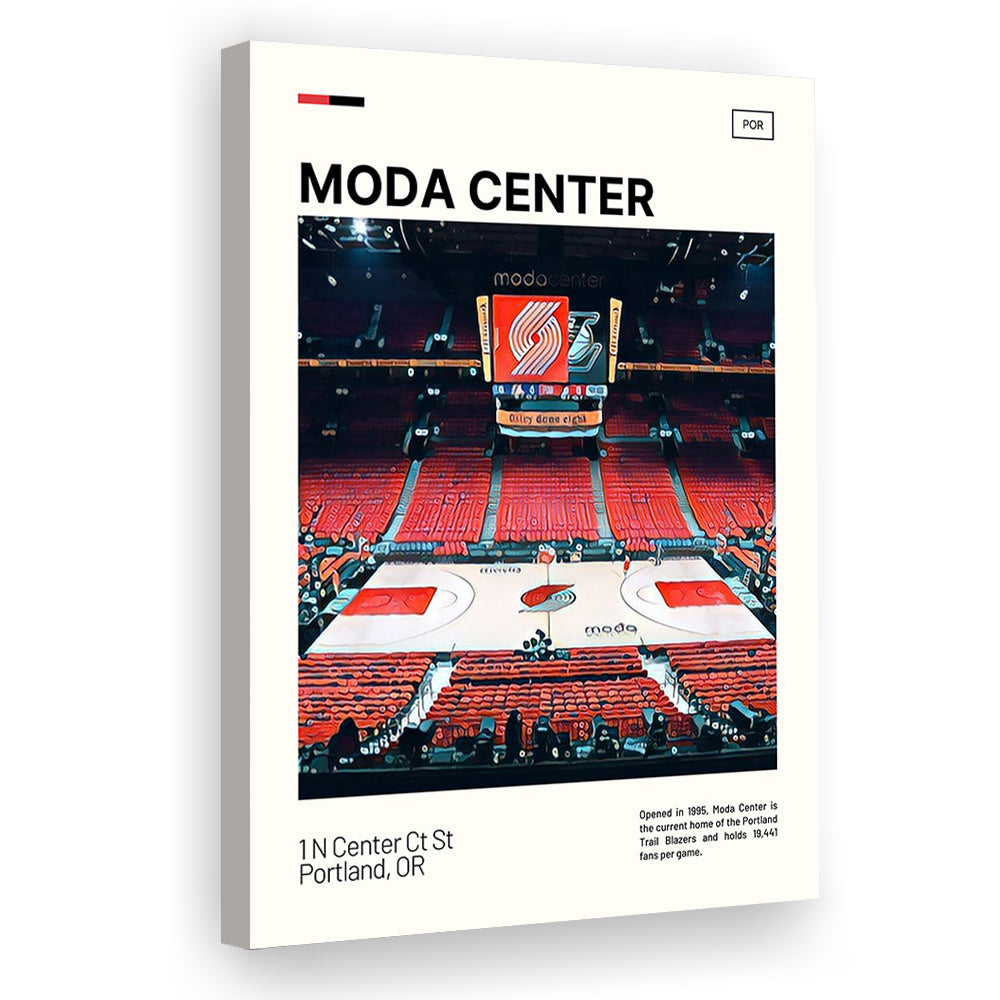 Moda Center Print, Portland Trail Blazers Stadium Canvas Art, Fan Gifts, Sport Art, Canvas Print Wall Art