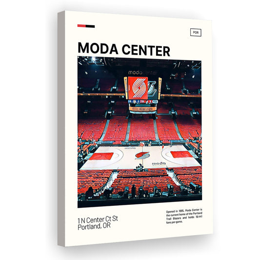 Moda Center Print, Portland Trail Blazers Stadium Canvas Art, Fan Gifts, Sport Art, Canvas Print Wall Art