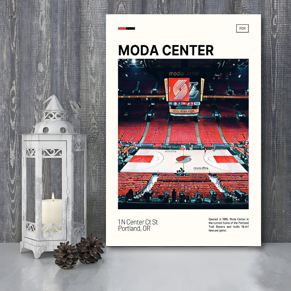 Moda Center Print, Portland Trail Blazers Stadium Canvas Art, Fan Gifts, Sport Art, Canvas Print Wall Art