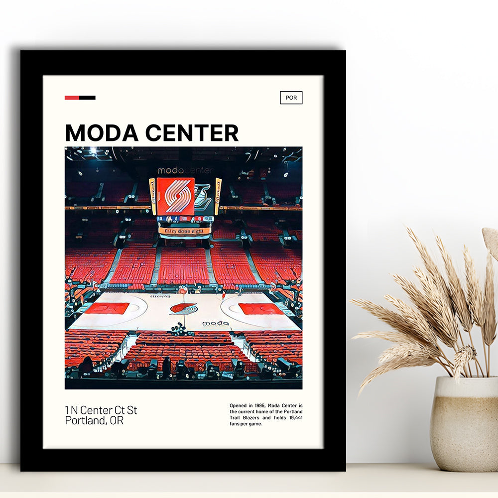Moda Center Print, Portland Trail Blazers Stadium Art, Gifts for him, Sport Art, Framed Art Print Wall Decor
