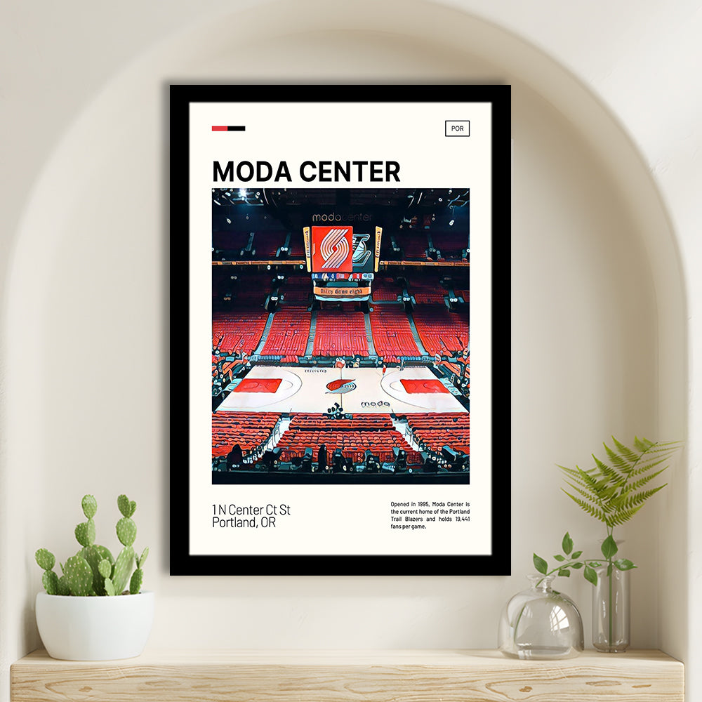 Moda Center Print, Portland Trail Blazers Stadium Art, Gifts for him, Sport Art, Framed Art Print Wall Decor