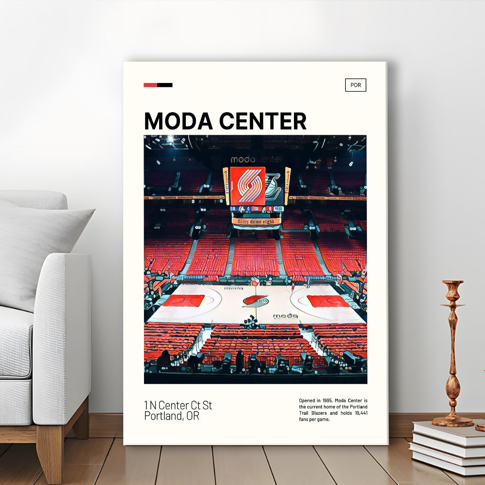 Moda Center Print, Portland Trail Blazers Stadium Canvas Art, Fan Gifts, Sport Art, Canvas Print Wall Art