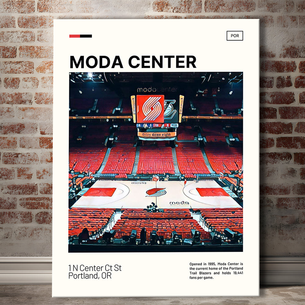 Moda Center Print, Portland Trail Blazers Stadium Canvas Art, Fan Gifts, Sport Art, Canvas Print Wall Art