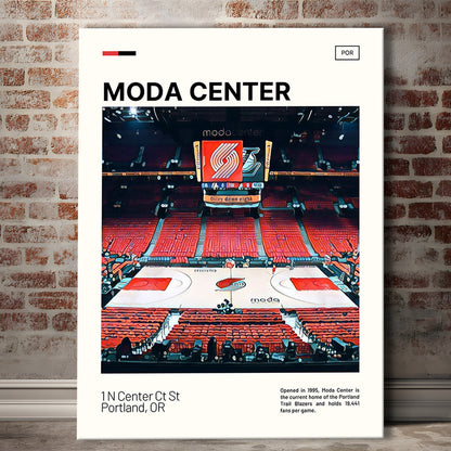 Moda Center Print, Portland Trail Blazers Stadium Canvas Art, Fan Gifts, Sport Art, Canvas Print Wall Art