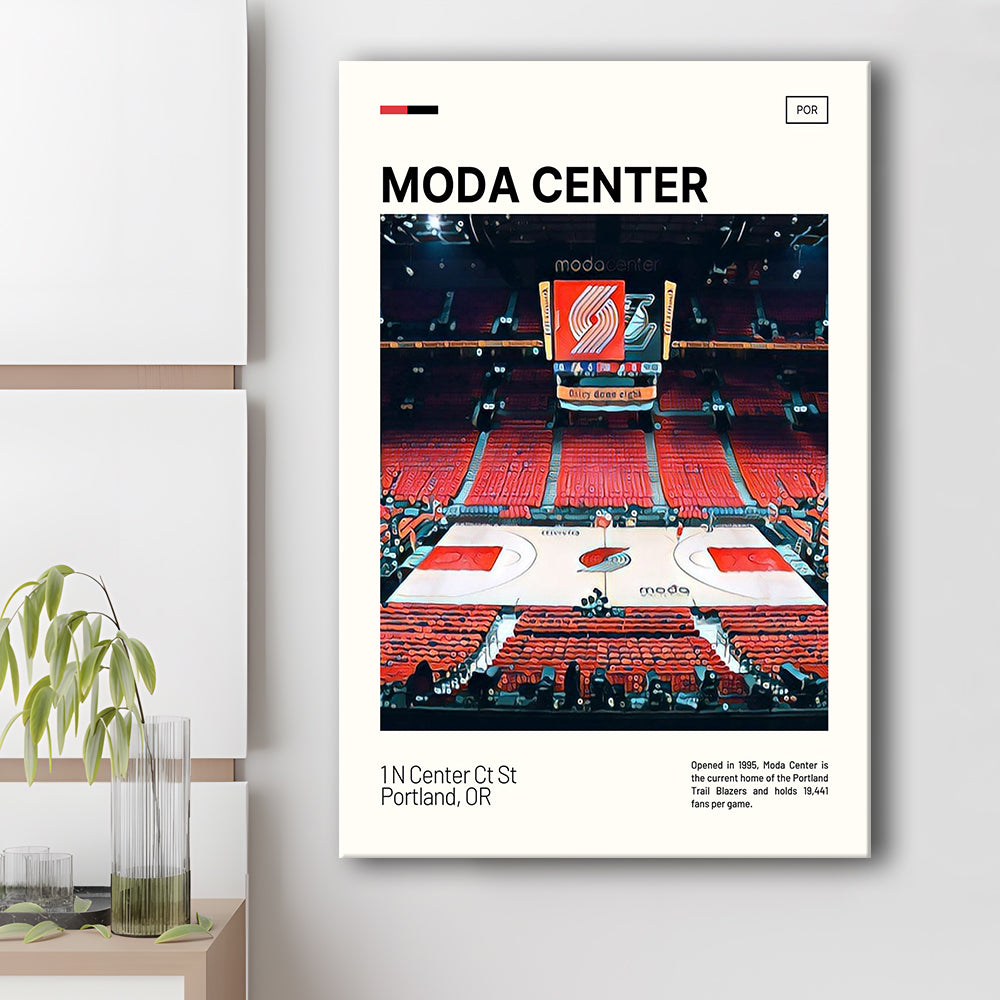 Moda Center Print, Portland Trail Blazers Stadium Canvas Art, Fan Gifts, Sport Art, Canvas Print Wall Art