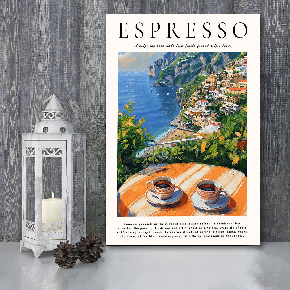 Modern Coffee  Print, Italian Espresso Print, Retro Coffee Art, Vintage Food And Drink, Canvas Print, Canvas Decor
