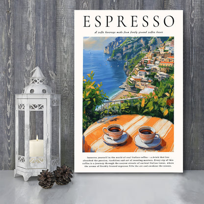 Modern Coffee  Print, Italian Espresso Print, Retro Coffee Art, Vintage Food And Drink, Canvas Print, Canvas Decor