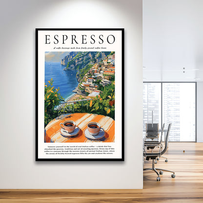 Modern Coffee  Print, Italian Espresso Print, Retro Coffee Art, Vintage Food And Drink, Framed Art Print, Fine Art Print