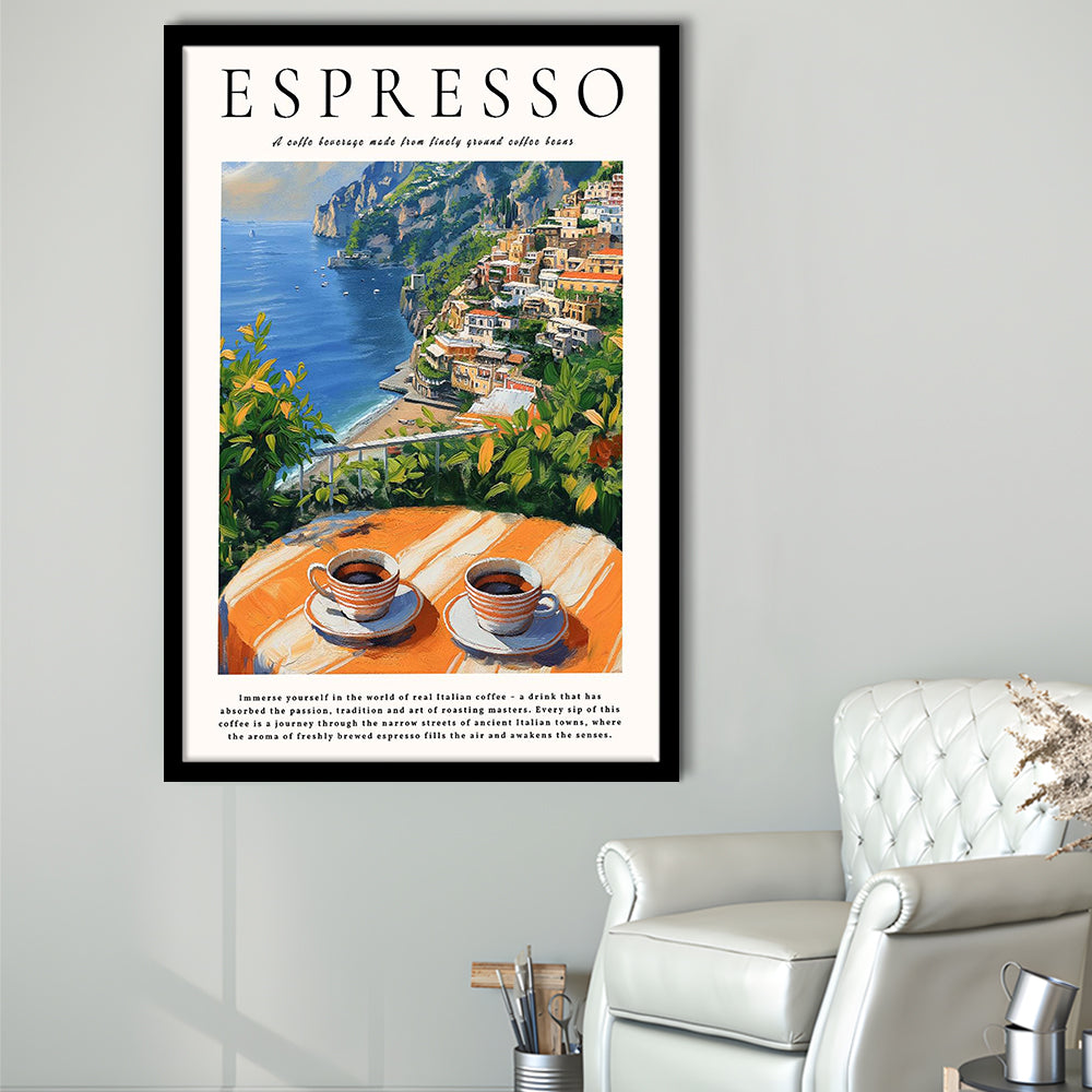 Modern Coffee  Print, Italian Espresso Print, Retro Coffee Art, Vintage Food And Drink, Framed Art Print, Fine Art Print