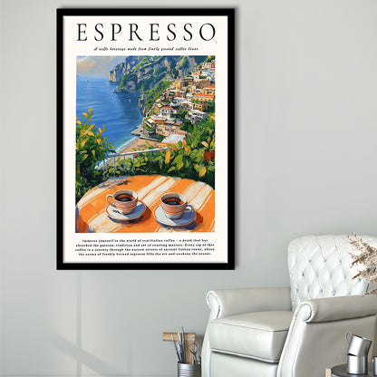 Modern Coffee  Print, Italian Espresso Print, Retro Coffee Art, Vintage Food And Drink, Framed Art Print, Fine Art Print