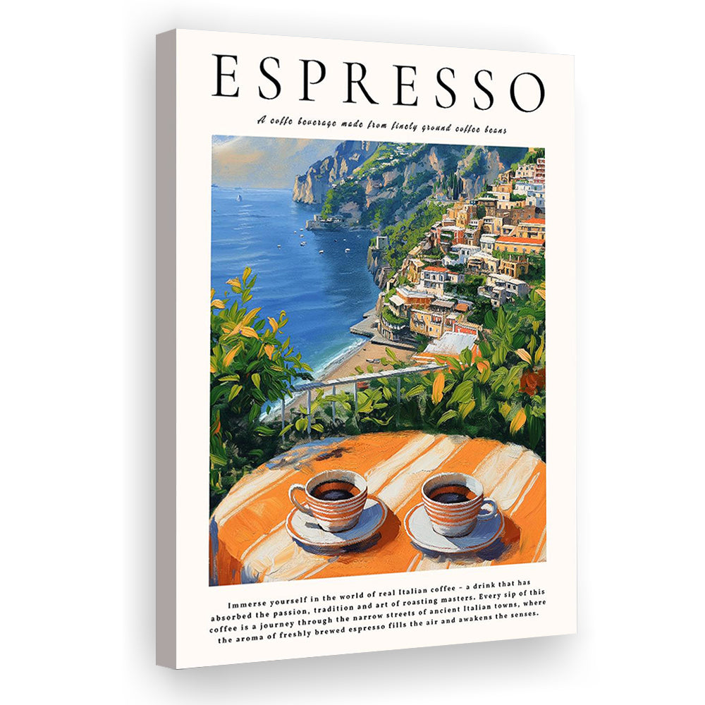 Modern Coffee  Print, Italian Espresso Print, Retro Coffee Art, Vintage Food And Drink, Canvas Print, Canvas Decor