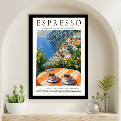 Modern Coffee  Print, Italian Espresso Print, Retro Coffee Art, Vintage Food And Drink, Framed Art Print, Fine Art Print