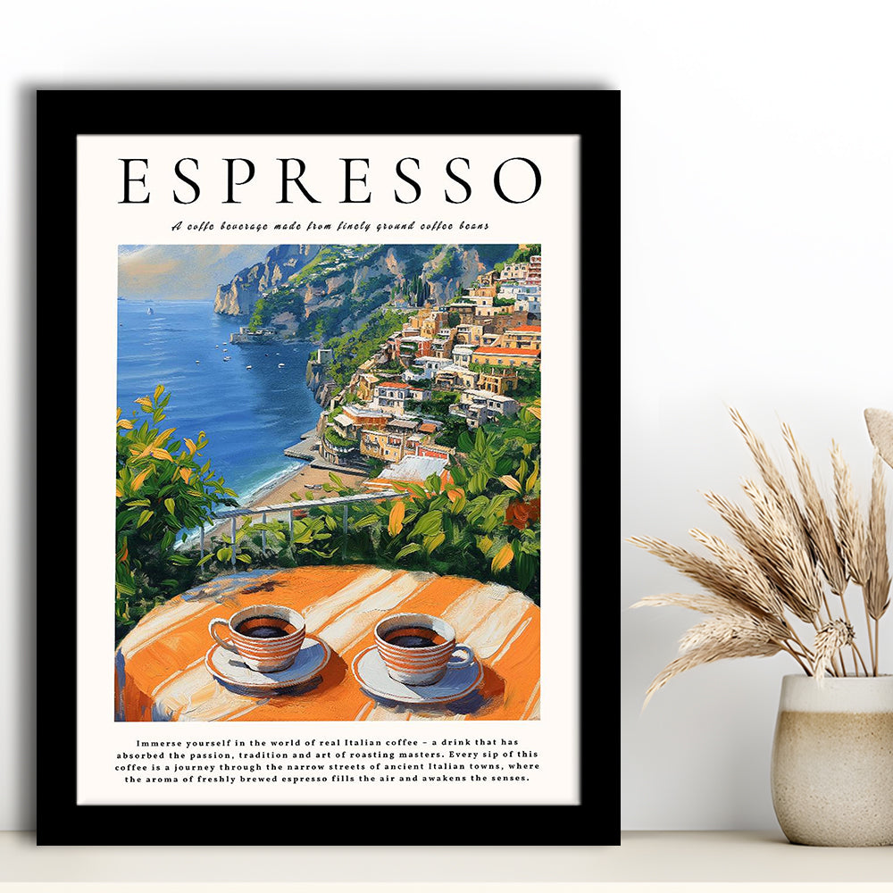 Modern Coffee  Print, Italian Espresso Print, Retro Coffee Art, Vintage Food And Drink, Framed Art Print, Fine Art Print