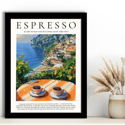 Modern Coffee  Print, Italian Espresso Print, Retro Coffee Art, Vintage Food And Drink, Framed Art Print, Fine Art Print