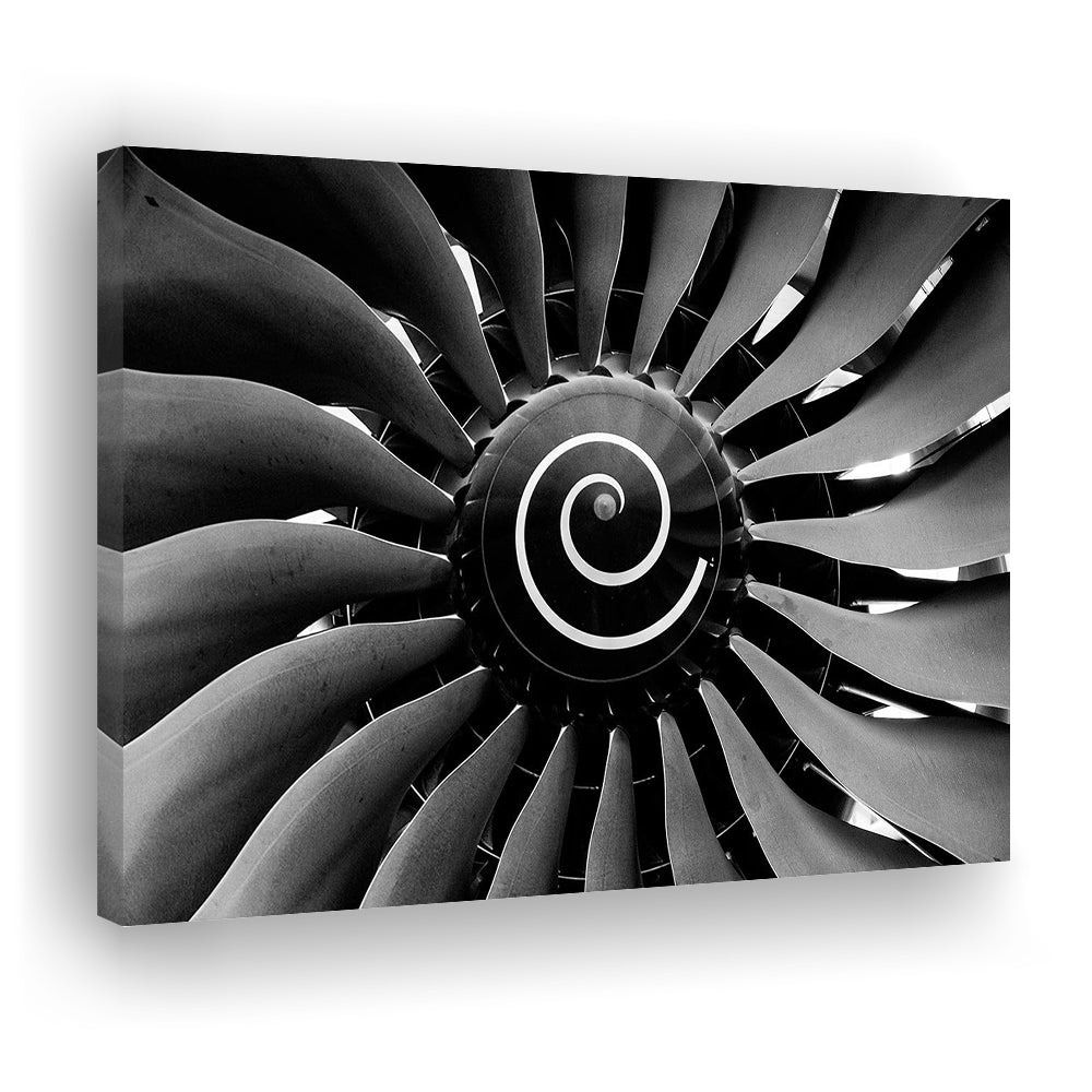 Modern Jet Engine Wall Art Captivating Turbine Canvas Print for Aviation Enthusiasts, Cavas Print Wall Art Hom Decor