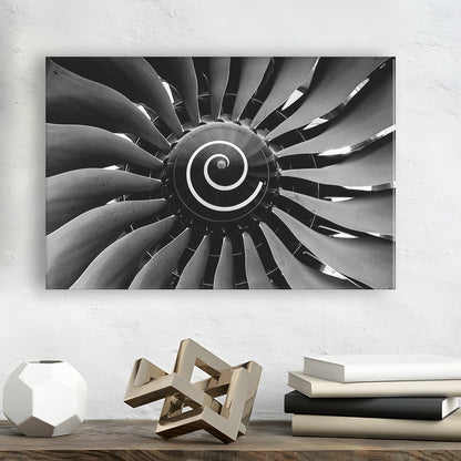 Modern Jet Engine Wall Art Captivating Turbine Canvas Print for Aviation Enthusiasts, Cavas Print Wall Art Hom Decor