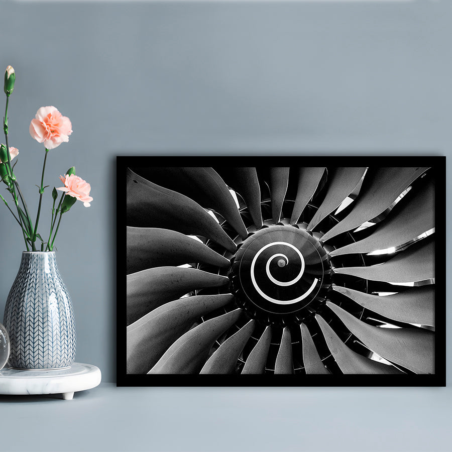 Modern Jet Engine Wall Art Captivating Turbine Art Prints For Aviation Enthusiasts, Framed Art Print, Picture Framed