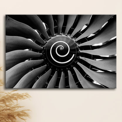 Modern Jet Engine Wall Art Captivating Turbine Canvas Print for Aviation Enthusiasts, Cavas Print Wall Art Hom Decor