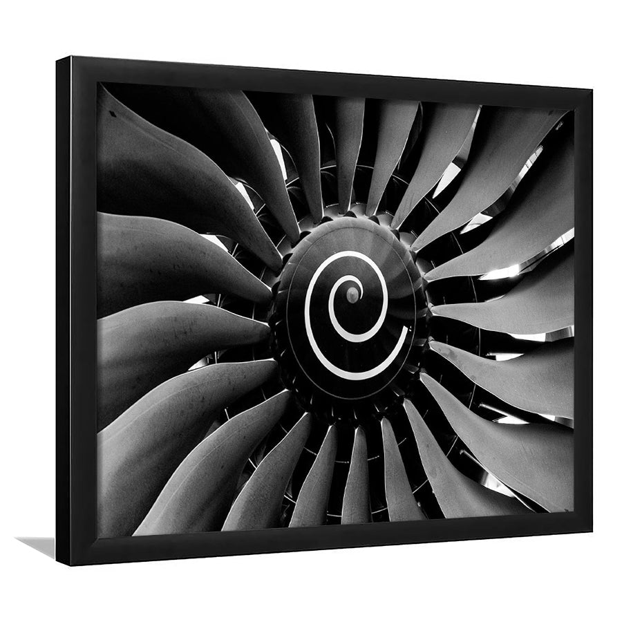 Modern Jet Engine Wall Art Captivating Turbine Art Prints For Aviation Enthusiasts, Framed Art Print, Picture Framed
