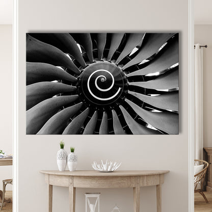 Modern Jet Engine Wall Art Captivating Turbine Canvas Print for Aviation Enthusiasts, Cavas Print Wall Art Hom Decor