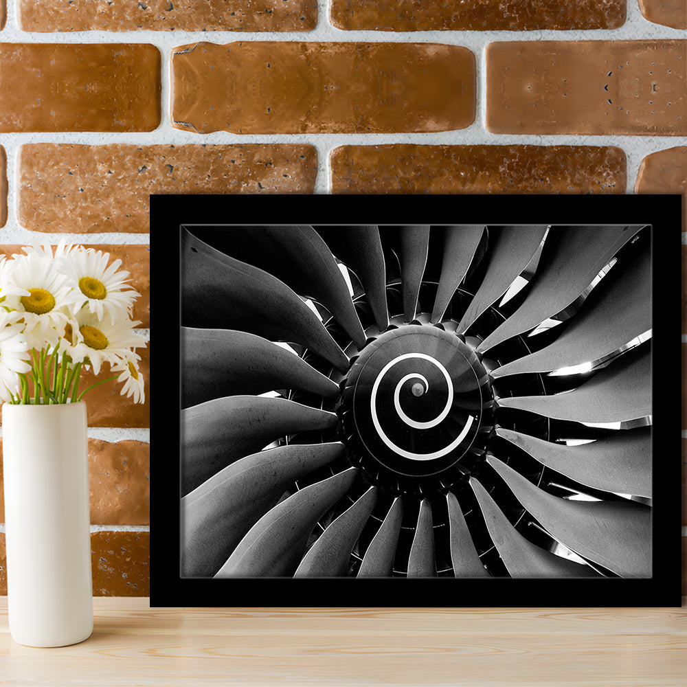 Modern Jet Engine Wall Art Captivating Turbine Art Prints For Aviation Enthusiasts, Framed Art Print, Picture Framed
