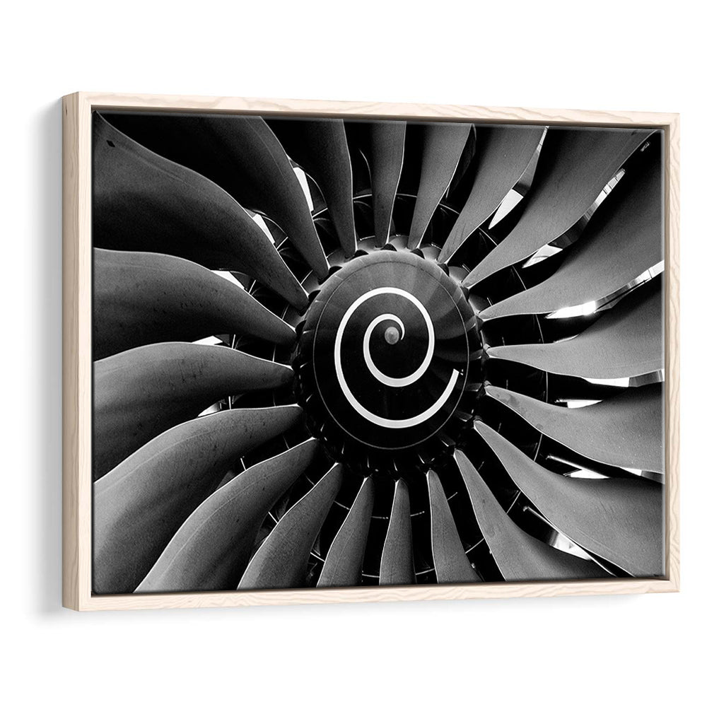 Modern Jet Engine Wall Art Captivating Turbine Canvas Aviation Enthusiasts, Framed Cavas Print, Floating Frame