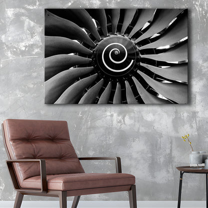 Modern Jet Engine Wall Art Captivating Turbine Canvas Print for Aviation Enthusiasts, Cavas Print Wall Art Hom Decor