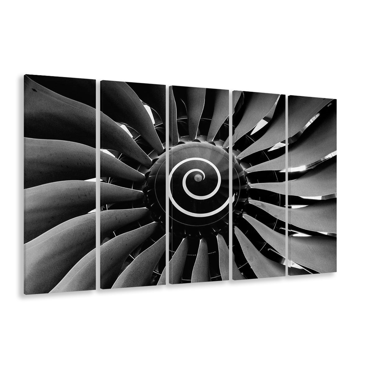 Modern Jet Engine Wall Art Captivating Turbine Canvas Print, 5 Piece B Extra Large Cavas Print Wall Art Decor