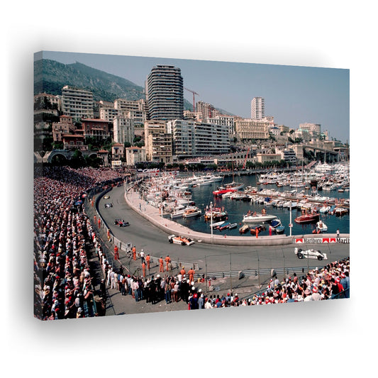 Monaco Grand Prix Large Stretched Canvas Floating Frame Wall Art Print, Cavas Print Wall Art Hom Decor