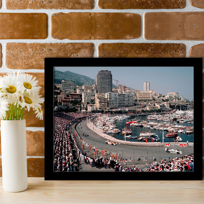 Monaco Grand Prix LargeArt Prints Floating Frame Wall Art Print, Framed Art Print, Picture Framed