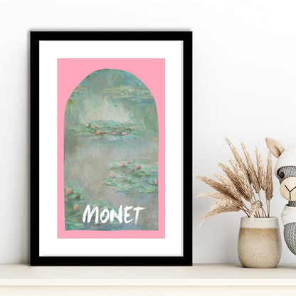 Monet Water Lilies Print, Art Print, Gallery Wall Print, Framed Art Prints White Border Wall Decor