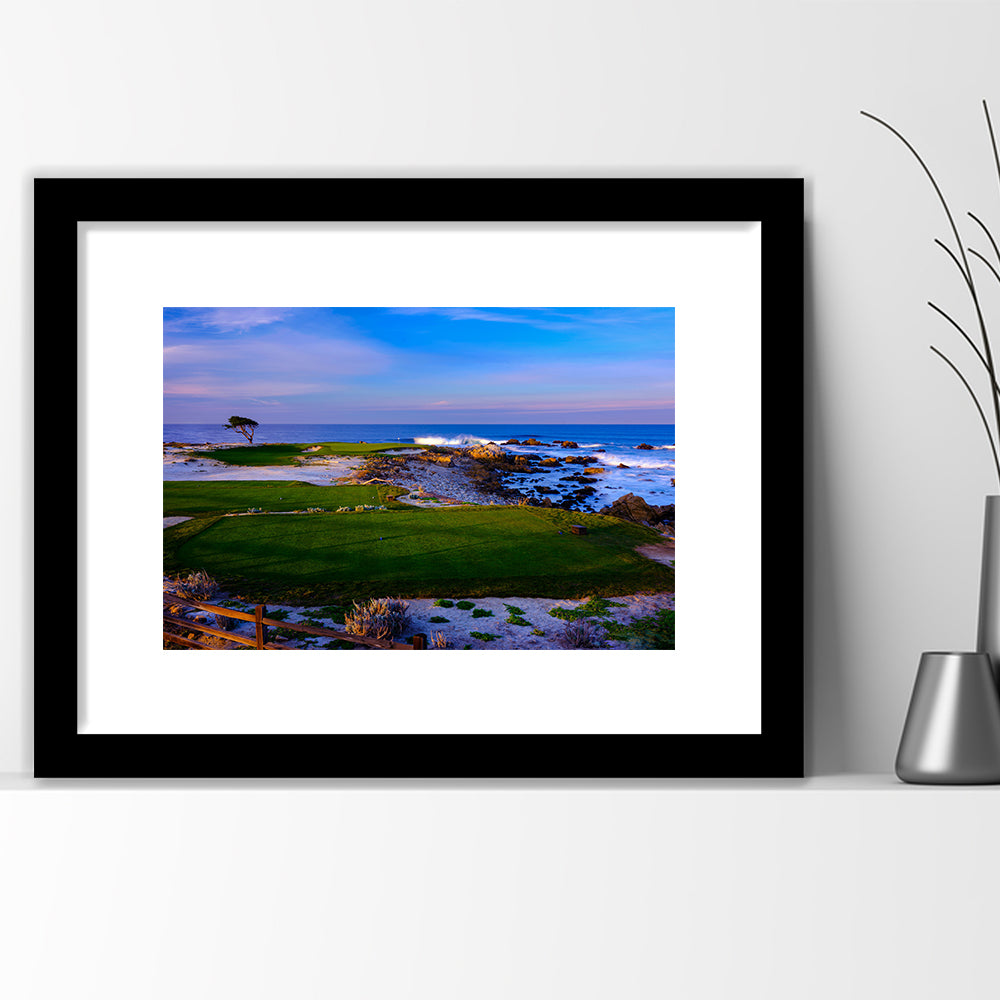 Monterrey Peninsula Country Club, Dunes Course Hole 14, Goft Art Print, Framed Art Print White Border Wall Decor