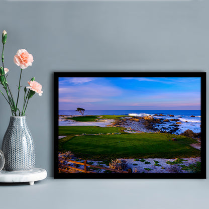 Monterrey Peninsula Country Club, Dunes Course Hole 14, Framed Art Print Wall Decor, Picture Framed
