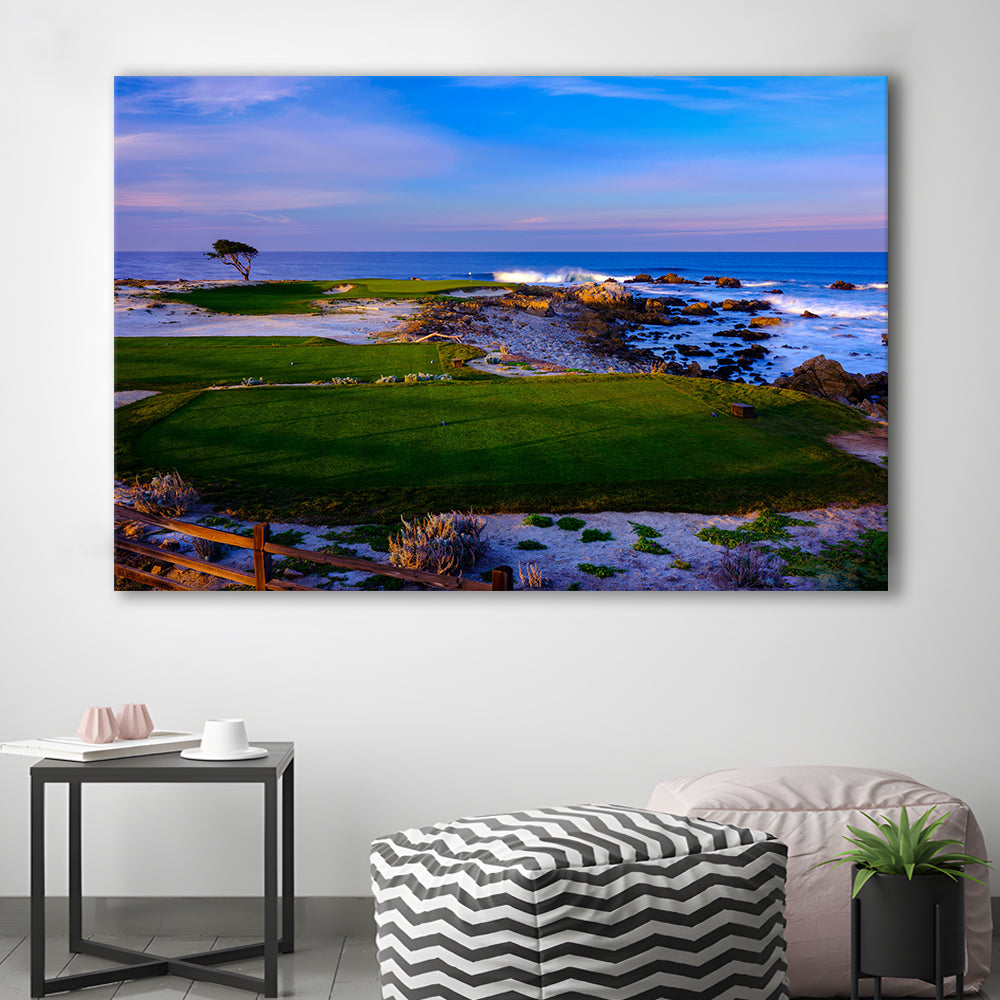 Monterrey Peninsula Country Club, Dunes Course Hole 14, Golf Art Print,Gifts Golf Lover