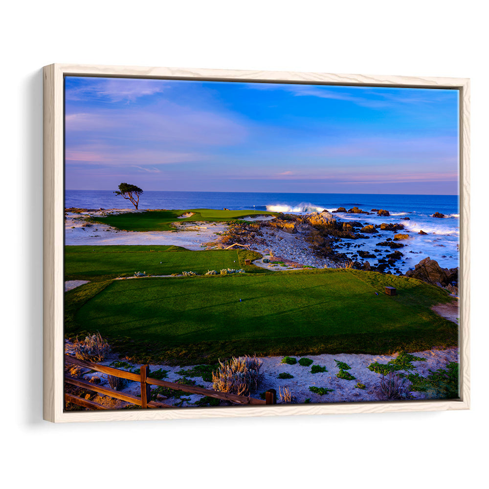 Monterrey Peninsula Country Club, Dunes Course Hole 14, Floating Framed Canvas Print Wall Art