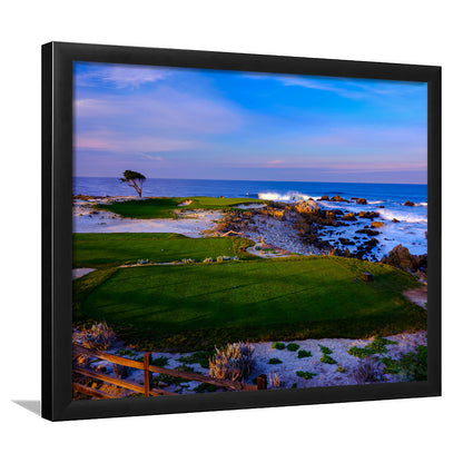 Monterrey Peninsula Country Club, Dunes Course Hole 14, Framed Art Print Wall Decor, Picture Framed