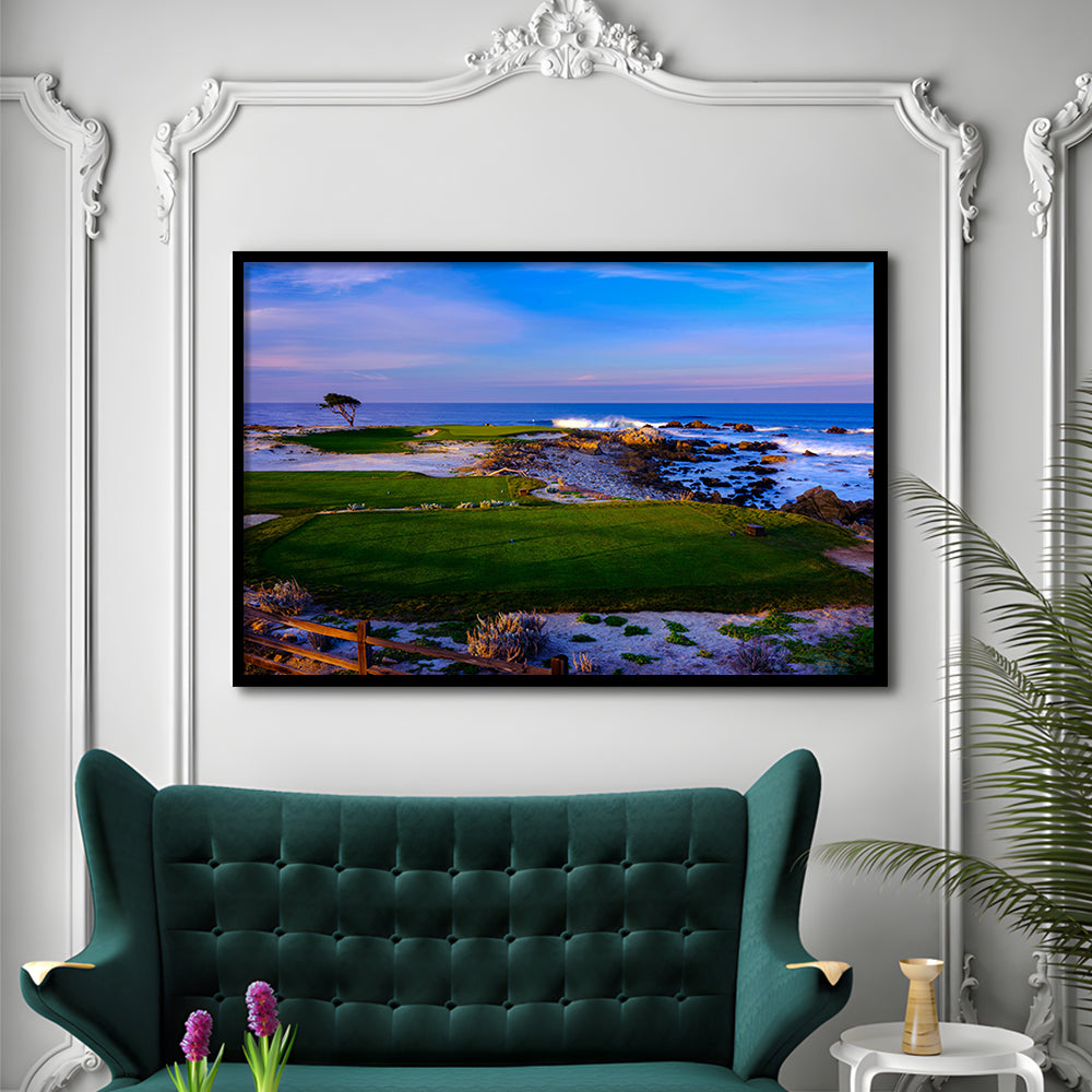 Monterrey Peninsula Country Club, Dunes Course Hole 14, Framed Art Print Wall Decor, Picture Framed